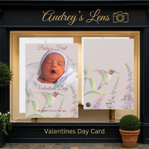 Cartes Pour Fêtes Annuelles La Saint-Valentin de bébé : colibri fantaisiste