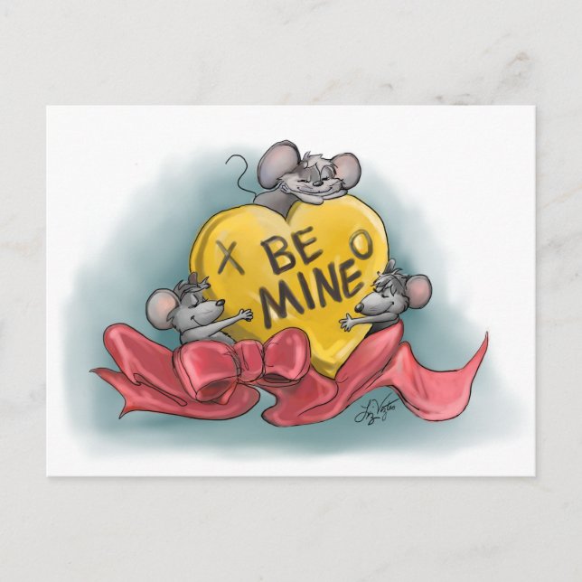 Cartes Pour Fêtes Annuelles La Saint-Valentin de Mic, Mac et Moe (Devant)