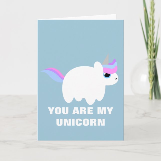 Cartes Pour Fêtes Annuelles La Saint-Valentin de Unicorne (Devant)