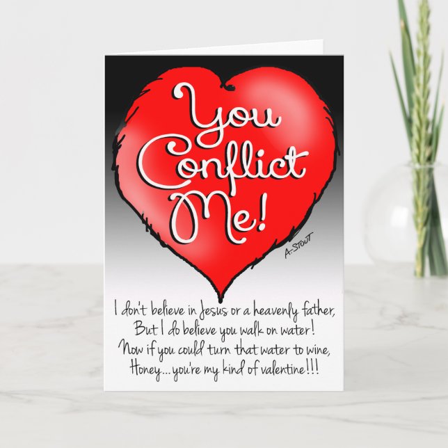 Cartes Pour Fêtes Annuelles La Saint-Valentin des non-croyants - (Devant)
