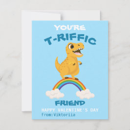 Cartes Pour Fêtes Annuelles la Saint-Valentin en classe des enfants dinosaure