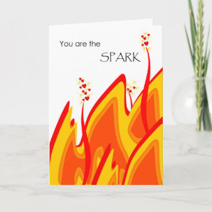 Cartes Pour Fêtes Annuelles La Saint-Valentin pour chéri(e), Vous êtes l'étinc