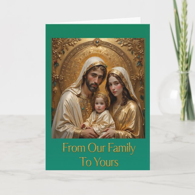 Cartes Pour Fêtes Annuelles La Sainte Famille (Devant)