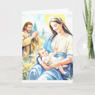 Cartes Pour Fêtes Annuelles La Sainte Famille - Nativité