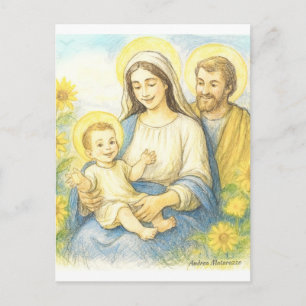 Cartes Pour Fêtes Annuelles La Sainte Famille - Nativité