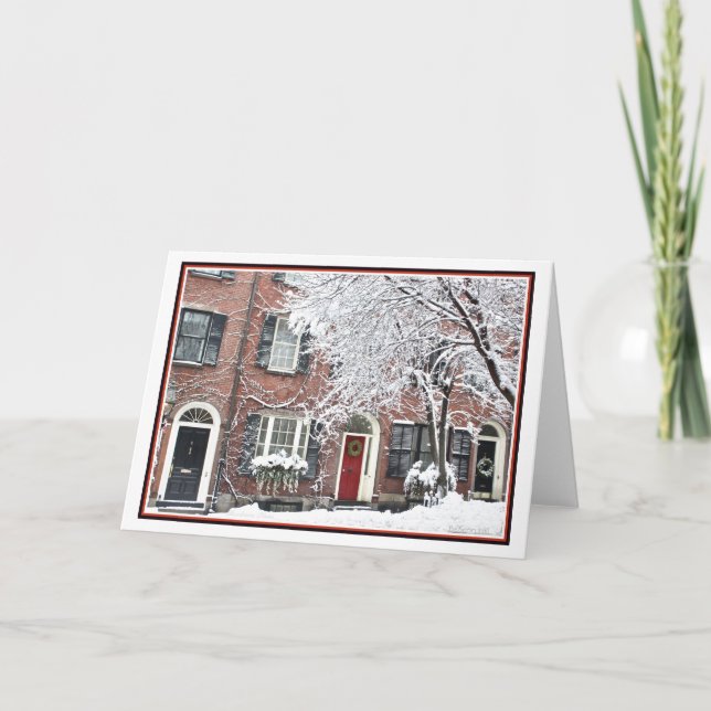 Cartes Pour Fêtes Annuelles La saison des fêtes-Beacon Hill: Boston MA-Beacon  (Devant)