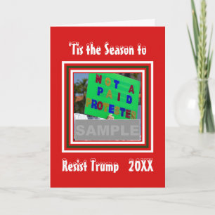 Cartes Pour Fêtes Annuelles La saison pour résister à l'Modèle photo Trump