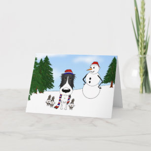 Cartes Pour Fêtes Annuelles La scène d'hiver de Borzoi