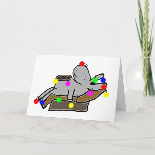 Cartes Pour Fêtes Annuelles la sieste d'âne après Noël (Devant)