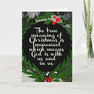 Cartes Pour Fêtes Annuelles La signification vraie de Noël est Immanuel