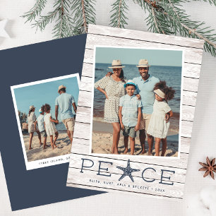 Cartes Pour Fêtes Annuelles La tranquillité balnéaire   Photo côtière moderne