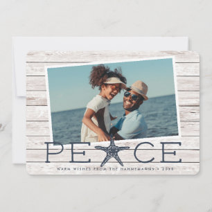 Cartes Pour Fêtes Annuelles La tranquillité balnéaire   Photo Côtière Rustique