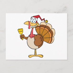 Cartes Pour Fêtes Annuelles La Turquie avec le casquette de Père Noël