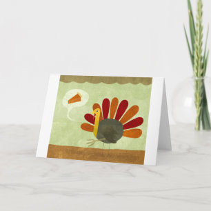 Cartes Pour Fêtes Annuelles La Turquie et le tarte le thanksgiving