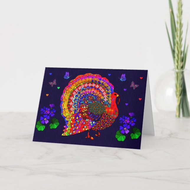 Cartes Pour Fêtes Annuelles La Turquie ornée de bijoux (Devant)