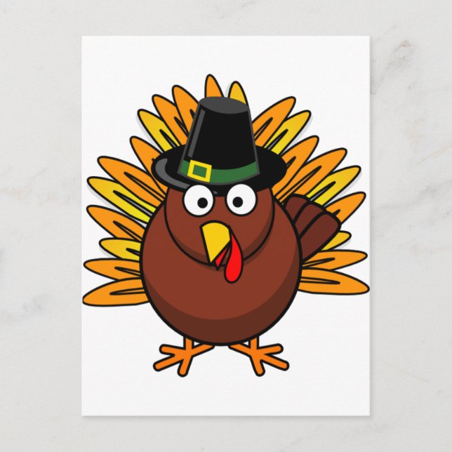 Cartes Pour Fêtes Annuelles La Turquie pour le Thanksgiving (Devant)