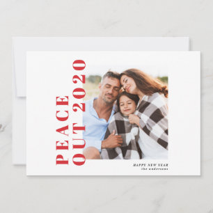 Cartes Pour Fêtes Annuelles La typographie moderne chic paix de la nouvelle an