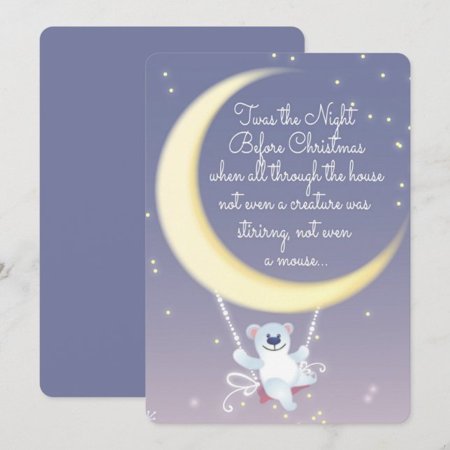 Cartes Pour Fêtes Annuelles La veille de Noël (Devant / Derrière)