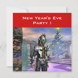 CARTES POUR FÊTES ANNUELLES LA VEILLE D'UN CYBORG DU NOUVEL AN