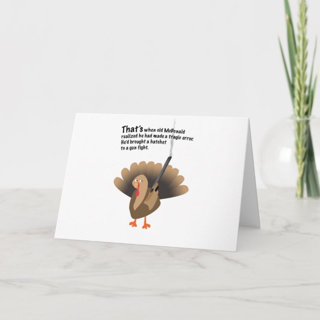 Cartes Pour Fêtes Annuelles La vengeance de la dinde (Devant)