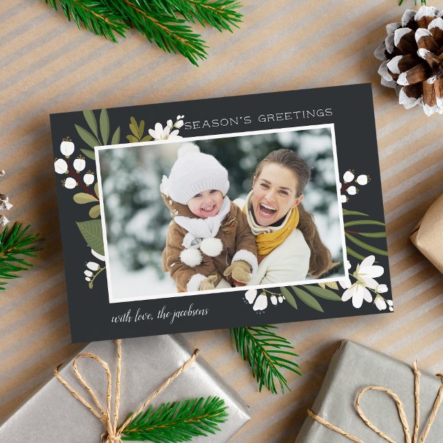 Cartes Pour Fêtes Annuelles La verdure d'hiver | Photo Bonnes Fêtes (Créateur téléchargé)