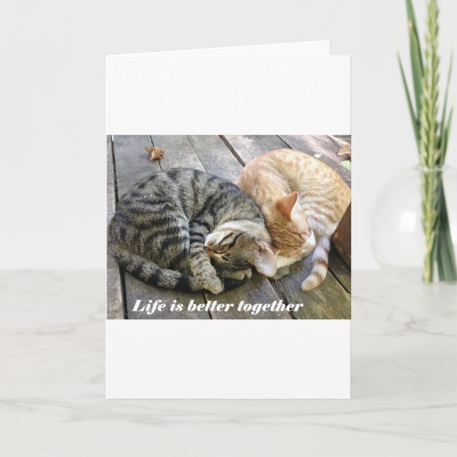 Cartes Pour Fêtes Annuelles La vie est meilleure ensemble (Devant)