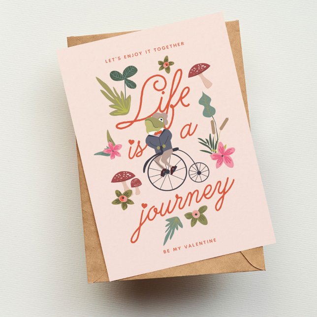 Cartes Pour Fêtes Annuelles La vie est un voyage Valentine (Créateur téléchargé)