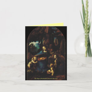 Cartes Pour Fêtes Annuelles La Vierge des Rochers par Léonard de Vinci