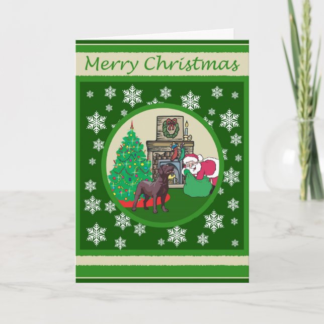 Cartes Pour Fêtes Annuelles Laboratoire de chocolat Vieux Noël (Devant)