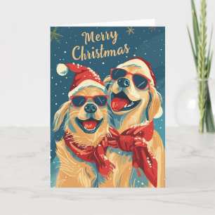 Cartes Pour Fêtes Annuelles Labrador avec lunettes de soleil Noël Personnalisé