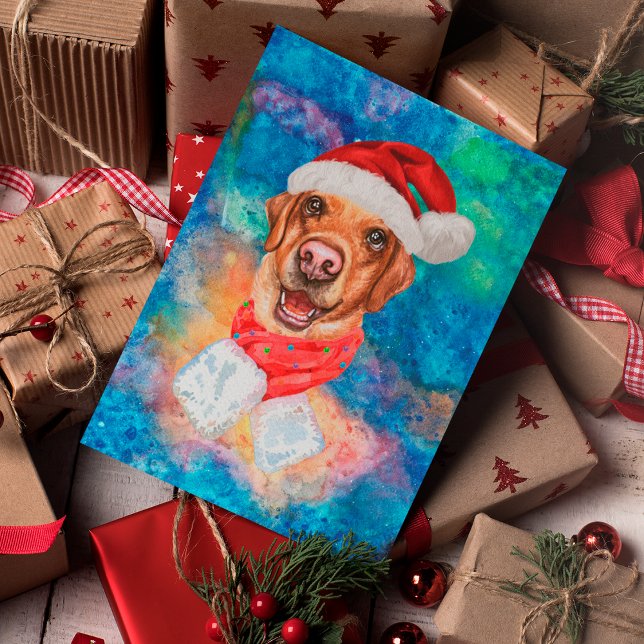 Cartes Pour Fêtes Annuelles Labrador Breed Dog Christmas (Créateur téléchargé)