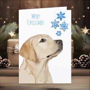 Cartes Pour Fêtes Annuelles Labrador Christmas Card Yellow Labrador