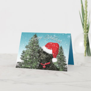 Cartes Pour Fêtes Annuelles Labrador Puppy Happy Holidays Santa Hat