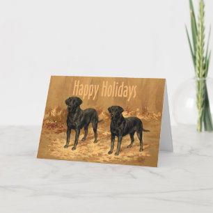 Cartes Pour Fêtes Annuelles Labrador Retriever Christmas Card Vintage