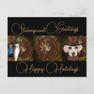 Cartes Pour Fêtes Annuelles Labrador Retriever Steampunk