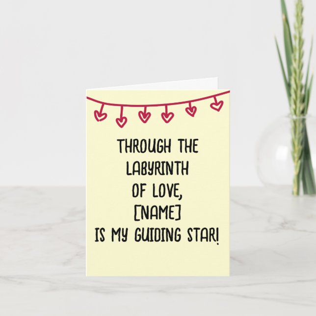 Cartes Pour Fêtes Annuelles Labyrinthe d'amour Coeurs mignons Saint Valentin (Devant)