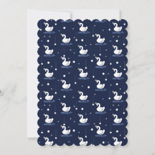 Cartes Pour Fêtes Annuelles Lac Enchanted - Design Motif de cygne gracieux