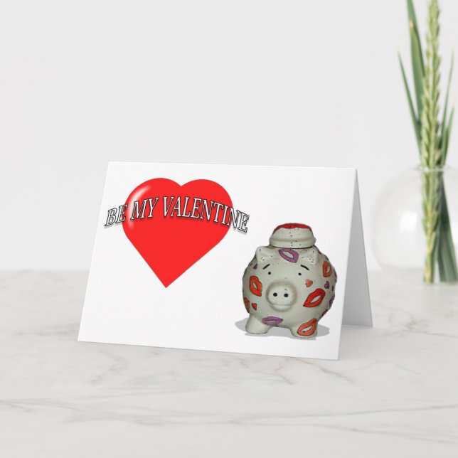 Cartes Pour Fêtes Annuelles L'adorable cochon Valentine's (Devant)