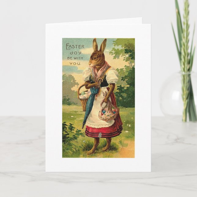 Cartes Pour Fêtes Annuelles Lady Bunny apporte la joie de Pâques (Devant)
