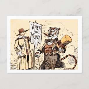 Cartes Pour Fêtes Annuelles Lady et le droit de vote des Tigres