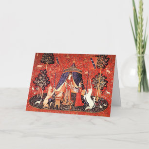 Cartes Pour Fêtes Annuelles "Lady & the Unicorn"