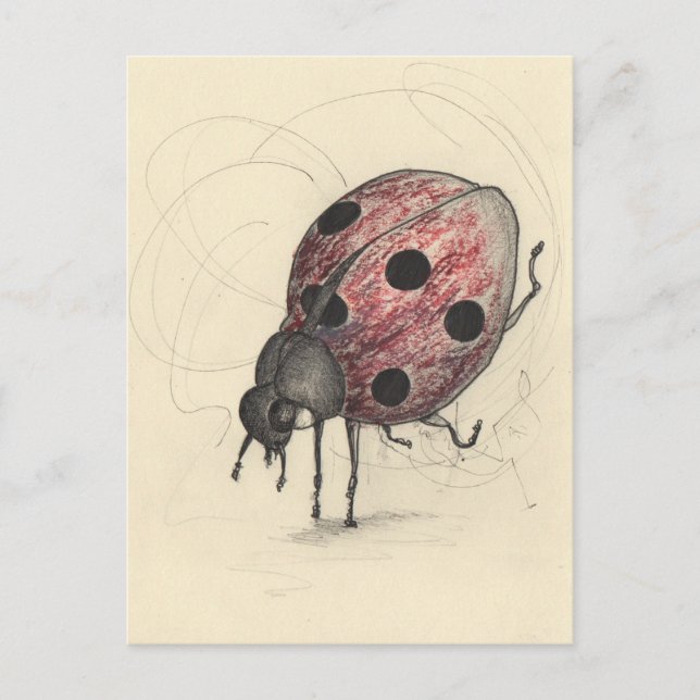 Cartes Pour Fêtes Annuelles Ladybug ne peut pas danser (Devant)
