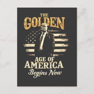 Cartes Pour Fêtes Annuelles L'âge d'or de l'Amérique commence maintenant Trump