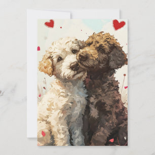 Cartes Pour Fêtes Annuelles Lagotto romagnolo Saint Valentin