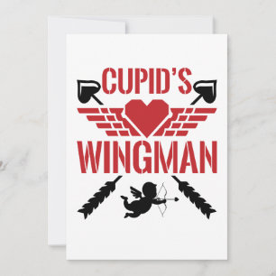 Cartes Pour Fêtes Annuelles L'ailier de Cupidon Mignon Saint-Valentin