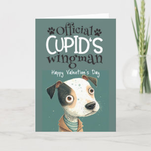 Cartes Pour Fêtes Annuelles L'ailier de Cupidon... Saint-Valentin du chien