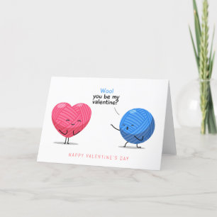 Cartes Pour Fêtes Annuelles Laine Tu Es Mon Tricot Valentin   Vacances