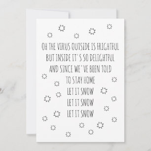 Cartes Pour Fêtes Annuelles Laisser neiger drôle Covid Noël
