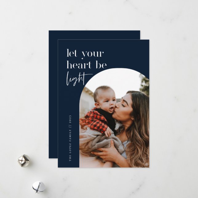 Cartes Pour Fêtes Annuelles Laisser Votre Cœur Être Léger Photo d'arche (Devant/Arrière en situation)