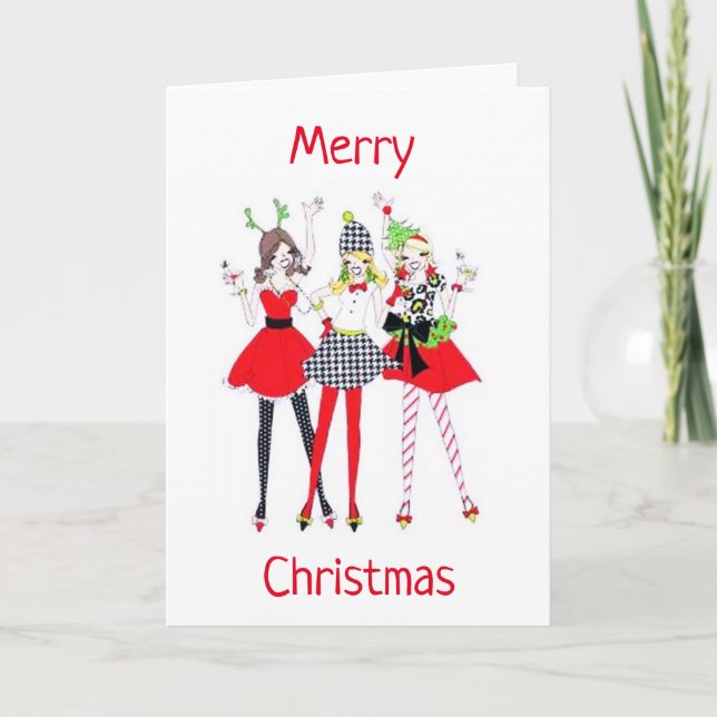 CARTES POUR FÊTES ANNUELLES LAISSEZ COMMENCER LE PARTI **MERCI NOËL** (Devant)